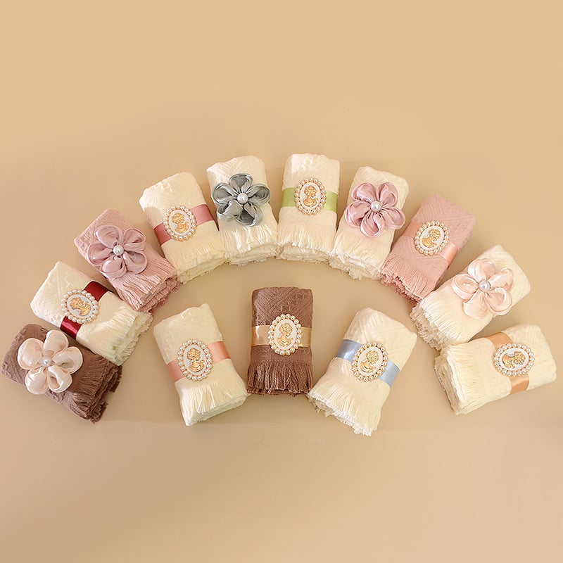 Giote Medvilninis tassel dovanų rankšluostis bridesmaid — vestuvinė dovana, supakuota