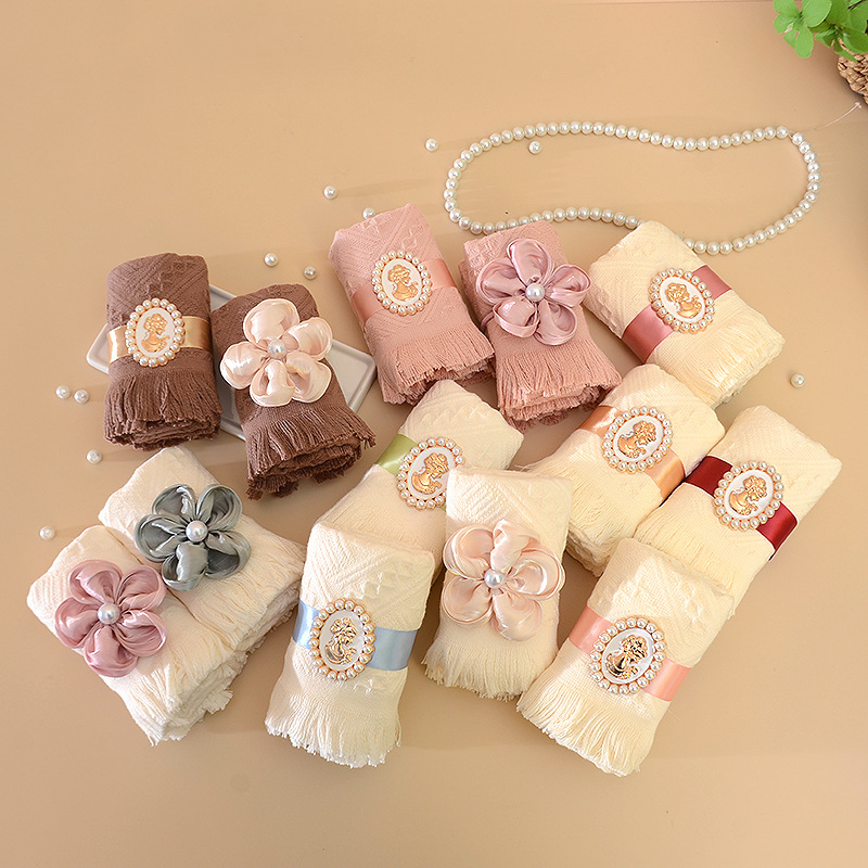 Giote Medvilninis tassel dovanų rankšluostis bridesmaid — vestuvinė dovana, supakuota