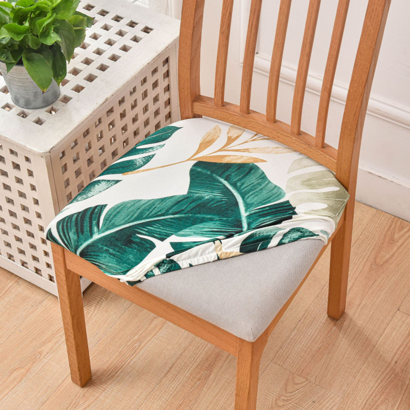 Poliészter székfedő, négyzet alakú csúszásmentes, étkezőkhöz, dekoratív, nordic stílusú