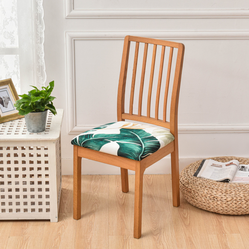 Poliészter székfedő, négyzet alakú csúszásmentes, étkezőkhöz, dekoratív, nordic stílusú