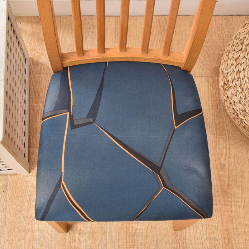 Poliészter székfedő, négyzet alakú csúszásmentes, étkezőkhöz, dekoratív, nordic stílusú