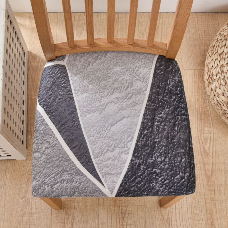 Poliészter székfedő, négyzet alakú csúszásmentes, étkezőkhöz, dekoratív, nordic stílusú