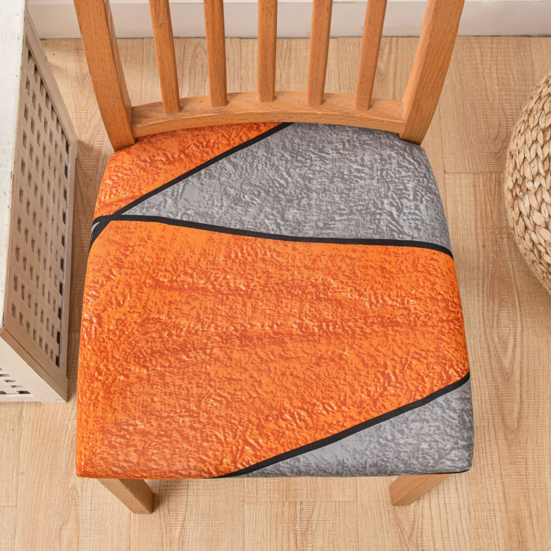 Poliészter székfedő, négyzet alakú csúszásmentes, étkezőkhöz, dekoratív, nordic stílusú