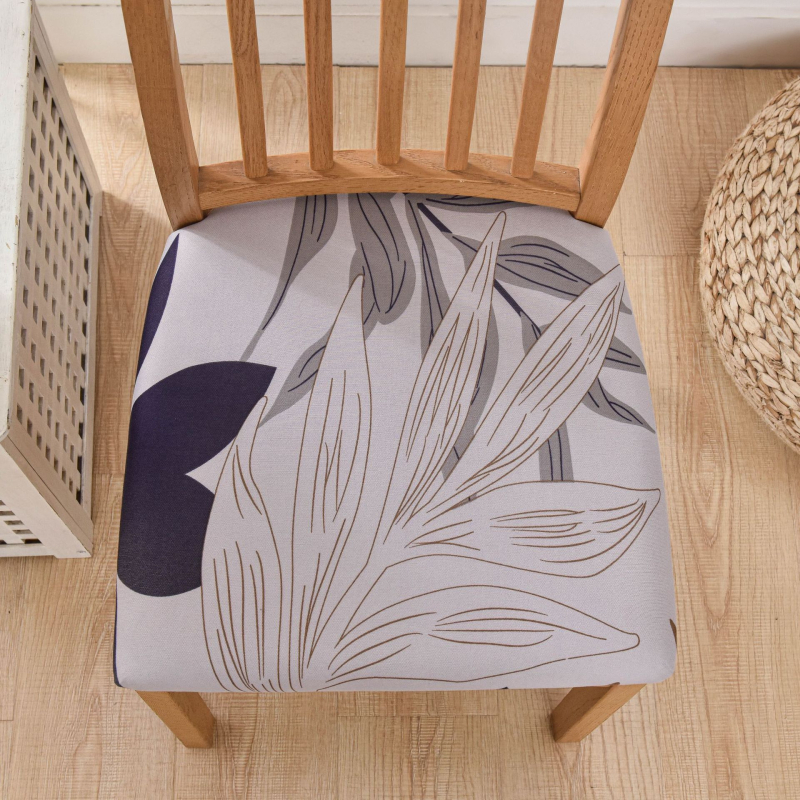 Poliészter székfedő, négyzet alakú csúszásmentes, étkezőkhöz, dekoratív, nordic stílusú