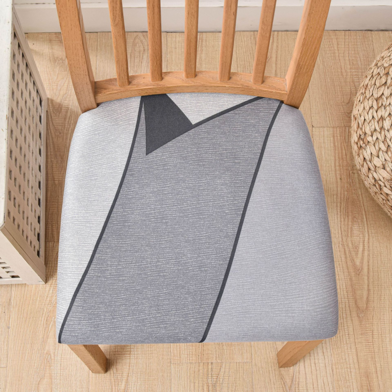 Poliészter székfedő, négyzet alakú csúszásmentes, étkezőkhöz, dekoratív, nordic stílusú