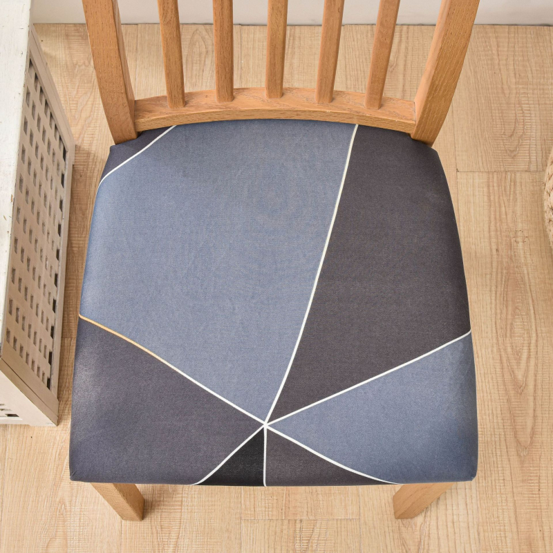 Poliészter székfedő, négyzet alakú csúszásmentes, étkezőkhöz, dekoratív, nordic stílusú