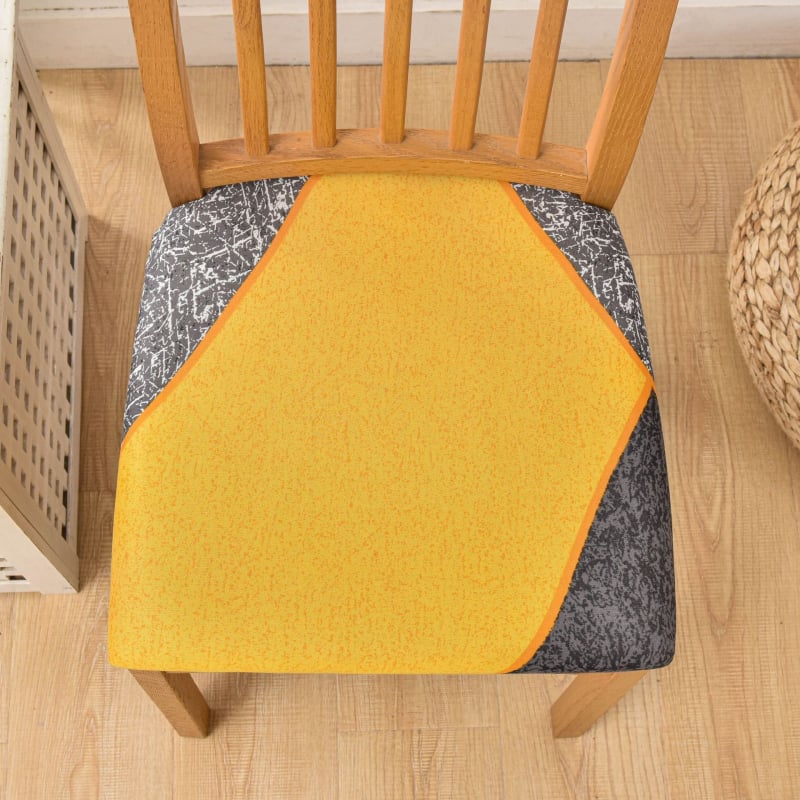 Poliészter székfedő, négyzet alakú csúszásmentes, étkezőkhöz, dekoratív, nordic stílusú