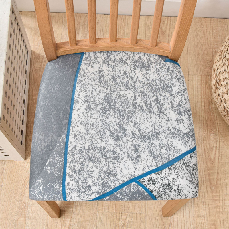 Poliészter székfedő, négyzet alakú csúszásmentes, étkezőkhöz, dekoratív, nordic stílusú