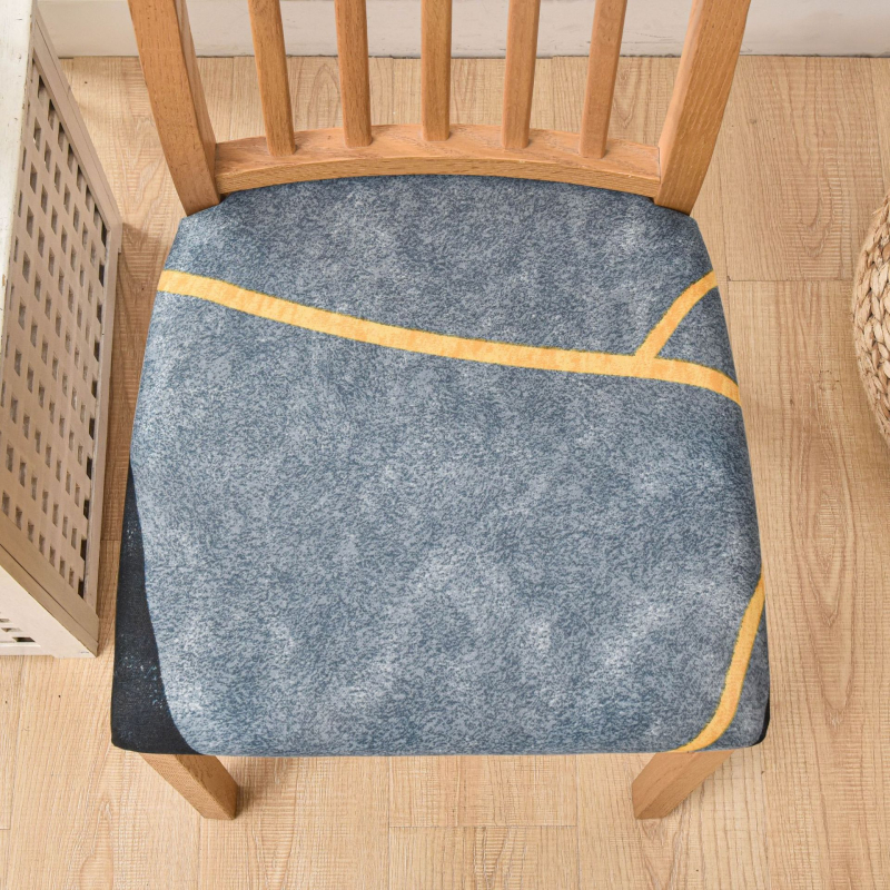 Poliészter székfedő, négyzet alakú csúszásmentes, étkezőkhöz, dekoratív, nordic stílusú