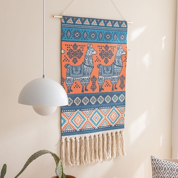 Prancūziško stiliaus aukštos kokybės pakabinama paveikslas iš medvilnės ir lino, abstraktus raštas, rėmas iš smėlio akmens, poliesterio pagrindas, tinkama svetainei