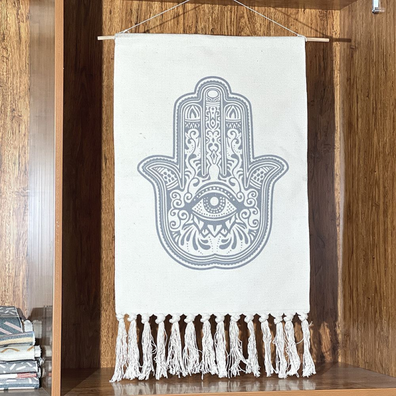 Prancūziško stiliaus aukštos kokybės pakabinama paveikslas iš medvilnės ir lino, abstraktus raštas, rėmas iš smėlio akmens, poliesterio pagrindas, tinkama svetainei