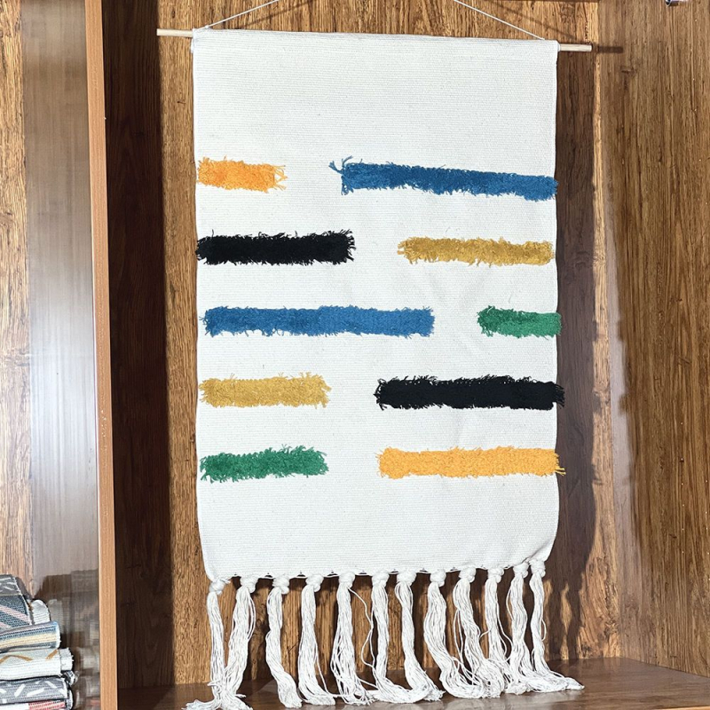 Prancūziško stiliaus aukštos kokybės pakabinama paveikslas iš medvilnės ir lino, abstraktus raštas, rėmas iš smėlio akmens, poliesterio pagrindas, tinkama svetainei