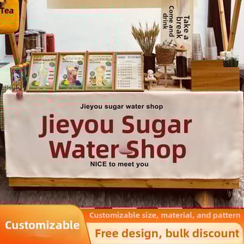 Tapiserija tirdzniecības stendam, taisnstūra formas audums no kokvilnas un lina ar 81–90% kaņepes, mūsdienīgs minimālisks sienas aizkars, digitālā termiskā pārnešana