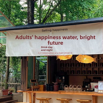 Tapiserija tirdzniecības stendam, taisnstūra formas audums no kokvilnas un lina ar 81–90% kaņepes, mūsdienīgs minimālisks sienas aizkars, digitālā termiskā pārnešana