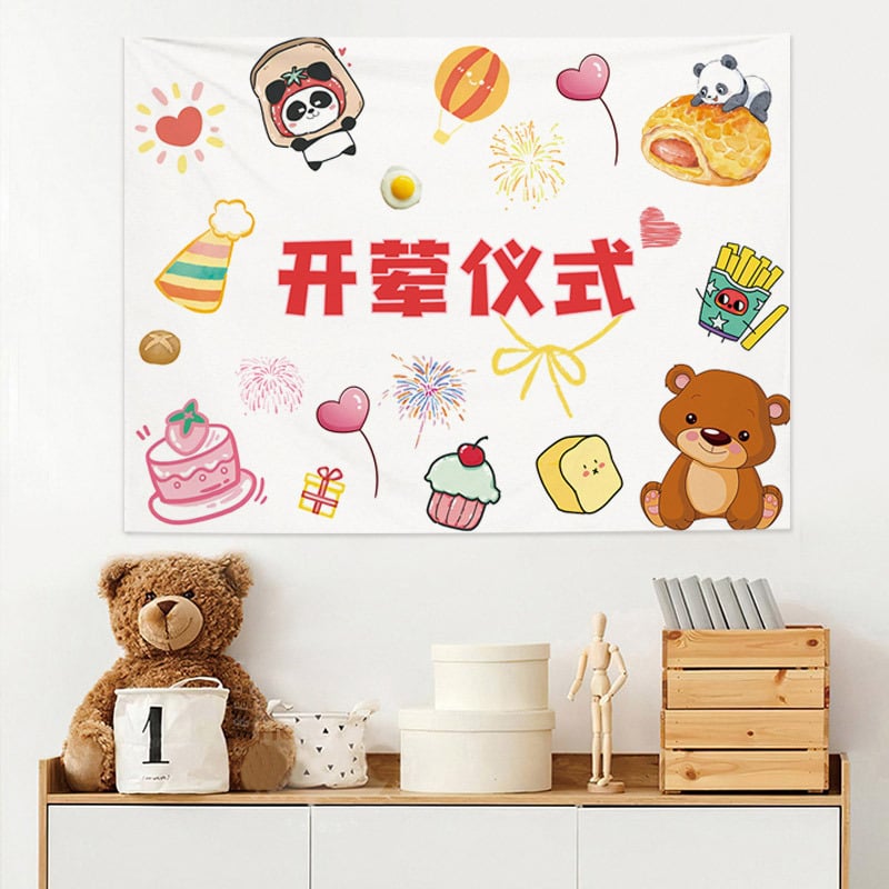 Poliestera gobelēns sienas tapiserija, taisnstūra forma, mašīnas mazgāšana, festivāla stils, piemērots viesistabai un guļamistabai.