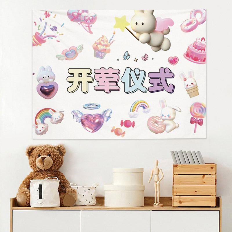 Poliestera gobelēns sienas tapiserija, taisnstūra forma, mašīnas mazgāšana, festivāla stils, piemērots viesistabai un guļamistabai.