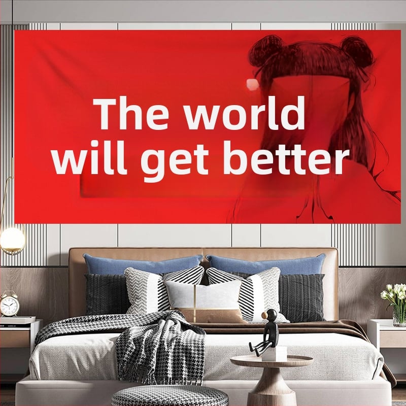 Tapiserija - poliesteres sienas dekors ar ainavu motīvu, taisnstūra forma, neadītā audums, Nacionālais vējš stils; 91–100% poliestera saturs; piemērota dzīvojamai istabai, guļamistabai, ārējiem telpām, restorāniem, vannas istabai, balkoniem, bērnu istabai