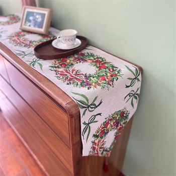 Asztali zászló, 60% poliészter és 40% pamut keverék, ünnepi minta