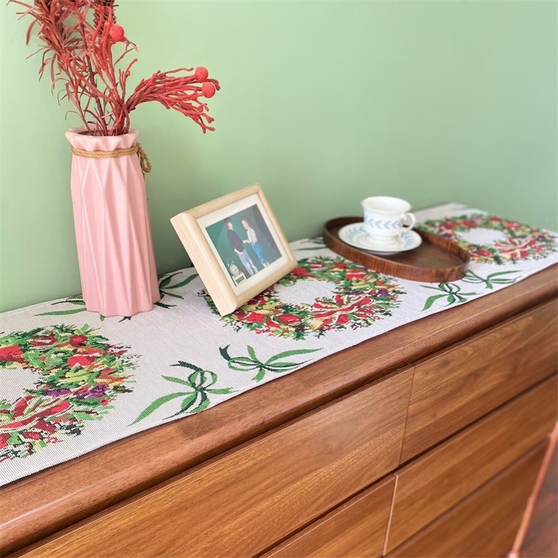 Asztali zászló, 60% poliészter és 40% pamut keverék, ünnepi minta