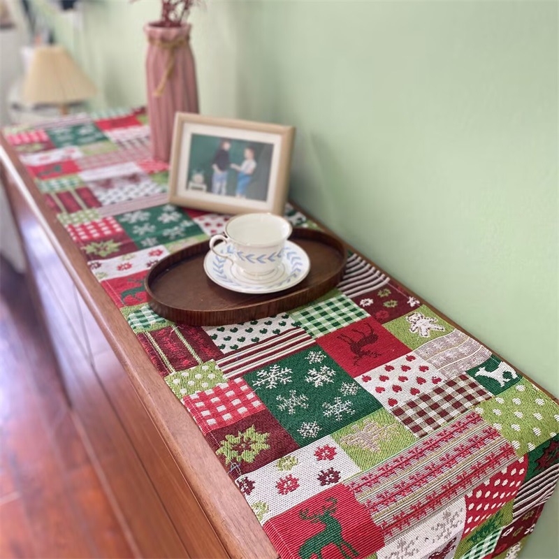 Asztali zászló, 60% poliészter és 40% pamut keverék, ünnepi minta