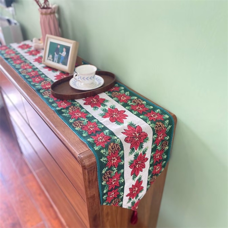 Asztali zászló, 60% poliészter és 40% pamut keverék, ünnepi minta