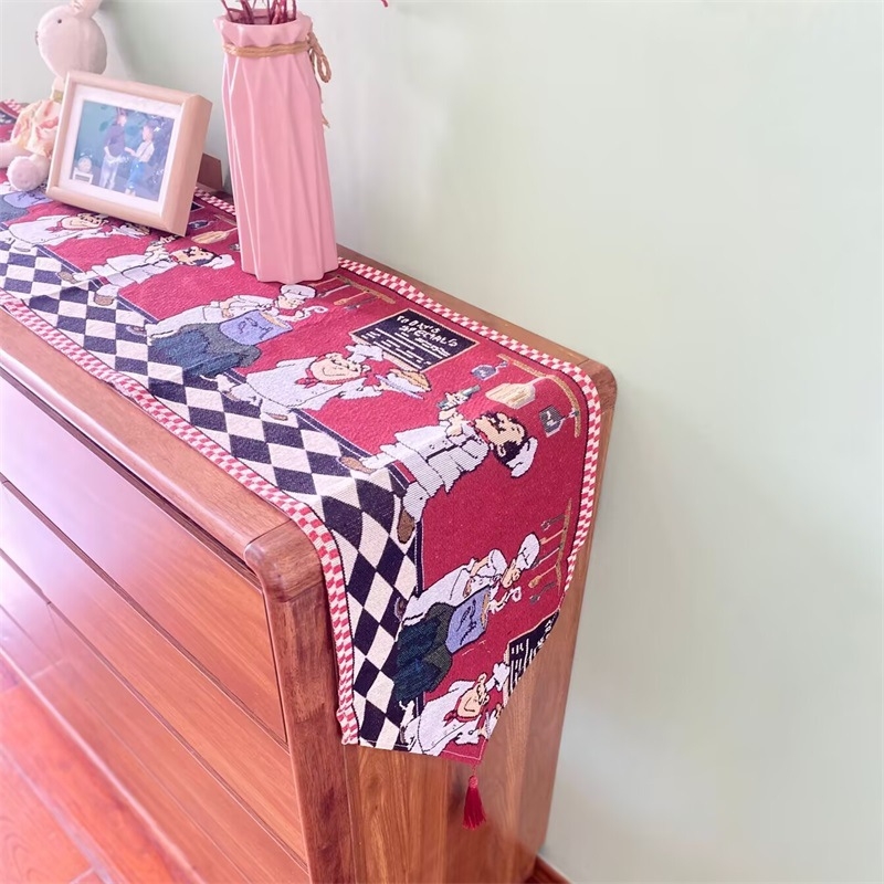 Asztali zászló, 60% poliészter és 40% pamut keverék, ünnepi minta