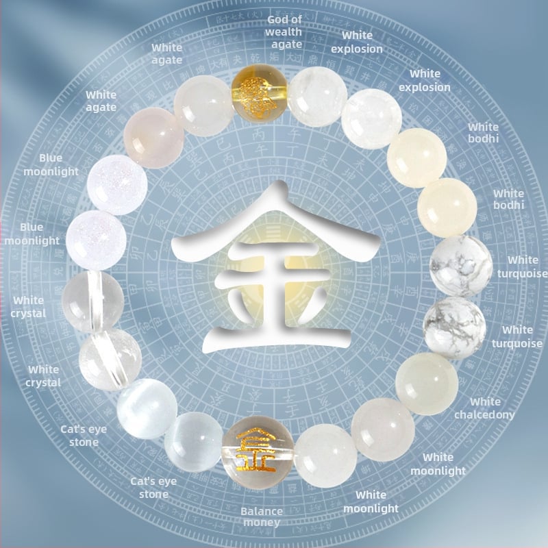 Penkių elementų apyrankė moterims, natūralus kristalas citrinas, rankų darbo, originalus dizainas