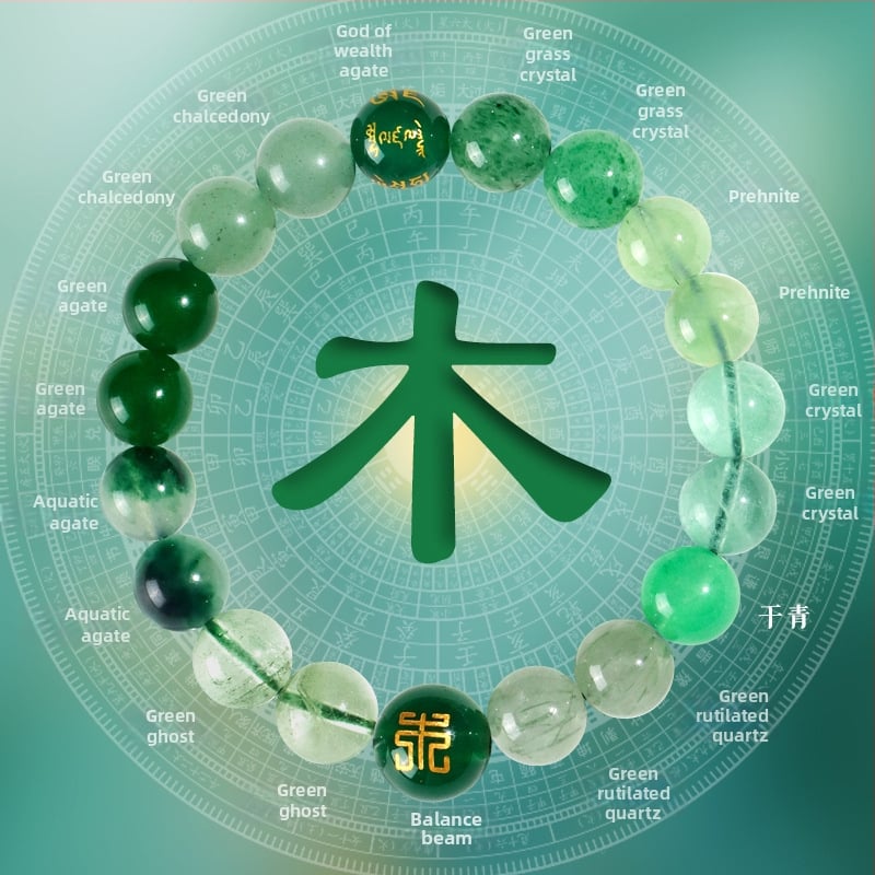 Penkių elementų apyrankė moterims, natūralus kristalas citrinas, rankų darbo, originalus dizainas