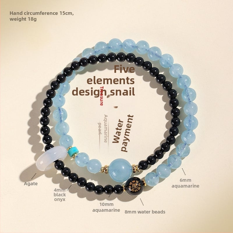 Penkių elementų apyrankė moterims, natūralus kristalas citrinas, rankų darbo, originalus dizainas