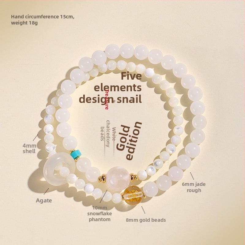 Penkių elementų apyrankė moterims, natūralus kristalas citrinas, rankų darbo, originalus dizainas