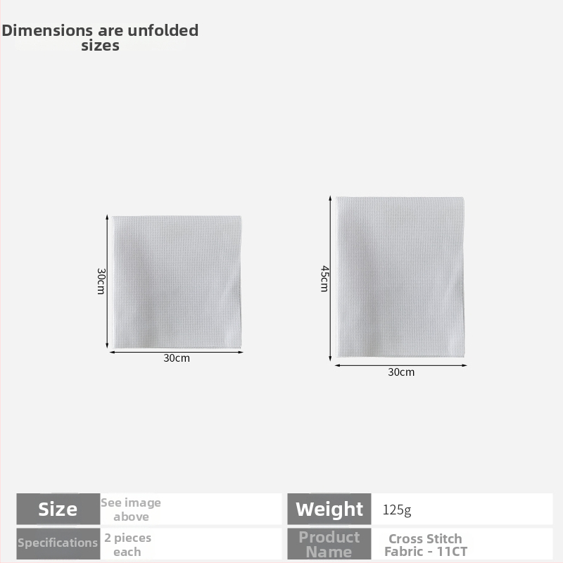 Krustdūriena audums 11ct lina, vienkāršs stils