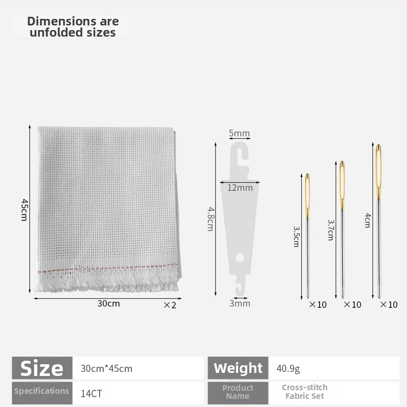 Krustdūriena audums 11ct lina, vienkāršs stils