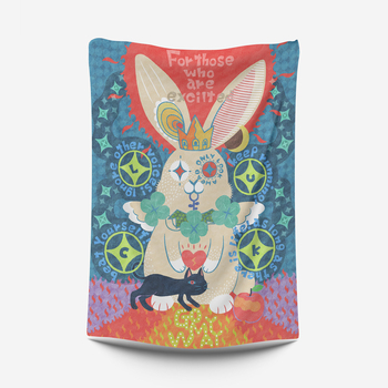 Dzīvnieku zīmējumu tapiserija animācijas stilā, poliesters, digitālais siltuma pārnešanas process, taisnstūra forma, Cartoon/Anime raksts, piemērota dzīvojamai istabai un guļamistabai