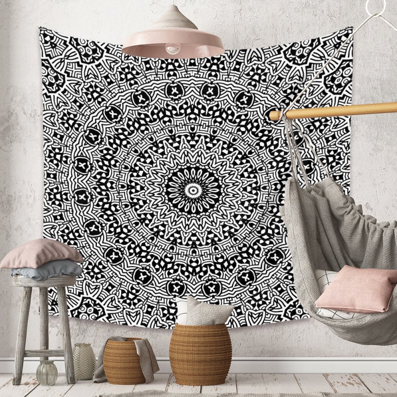 Gobelis Bohemijas mandala, Poliesteris, Mehāniski austs, Taisnstūra forma, Mazgāšana ar mašīnu