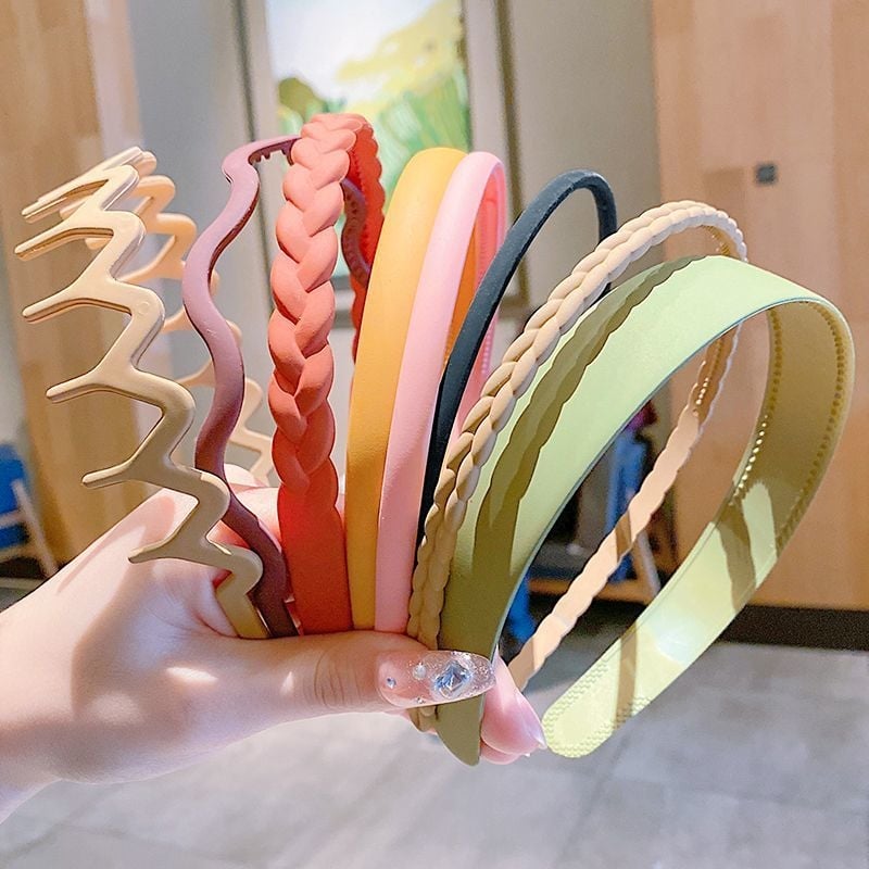 Roku darīta satīna galvas lente ar pērlītēm meitenēm - dabīgs stils, svaigs un salds