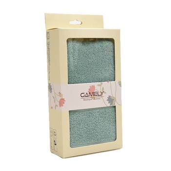 Prosop în cutie cadou, 90 g bumbac cu fibre lungi, țesătură simplă, fir pieptănat, logo personalizabil