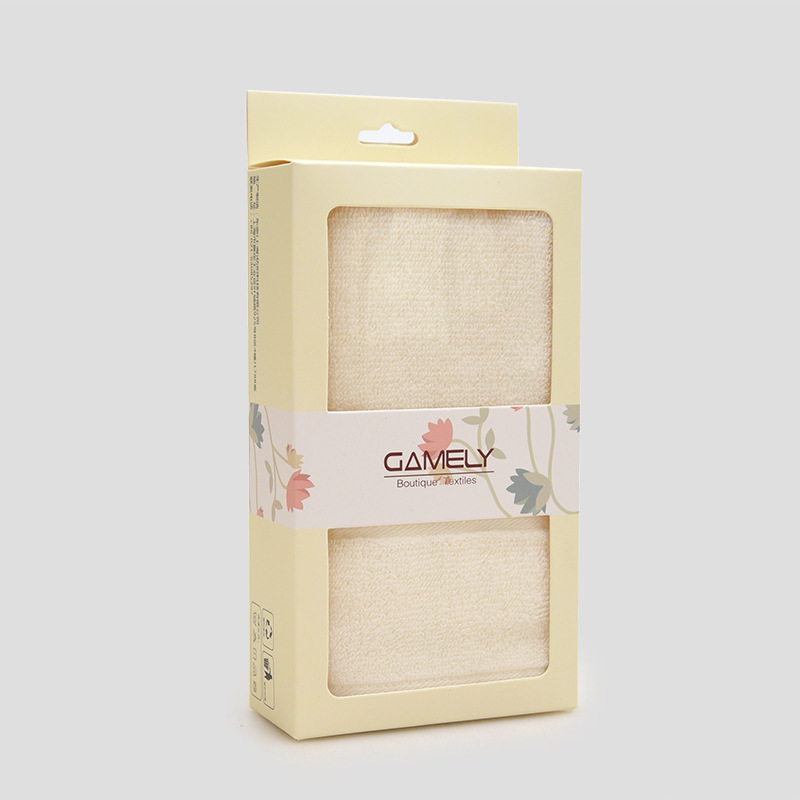 Prosop în cutie cadou, 90 g bumbac cu fibre lungi, țesătură simplă, fir pieptănat, logo personalizabil