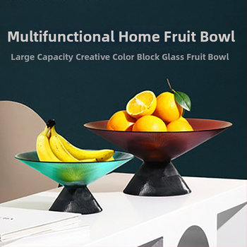 Stikla augļu plate Eiropas stilā ar gaišu luksusa retro dizainu, Autonomy zīmols, uzsākta 2021. gadā.