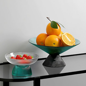 Stikla augļu plate Eiropas stilā ar gaišu luksusa retro dizainu, Autonomy zīmols, uzsākta 2021. gadā.