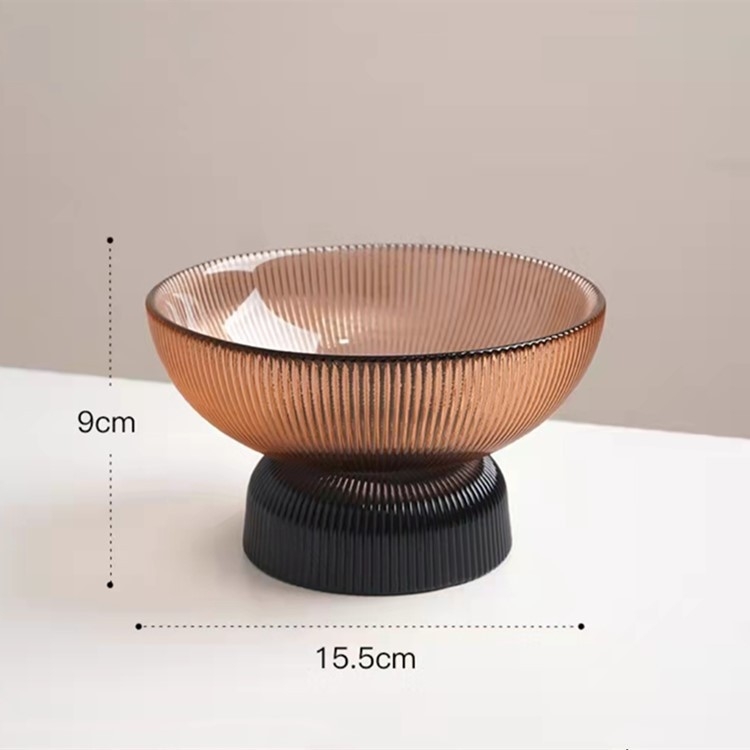 Stikla augļu plate Eiropas stilā ar gaišu luksusa retro dizainu, Autonomy zīmols, uzsākta 2021. gadā.