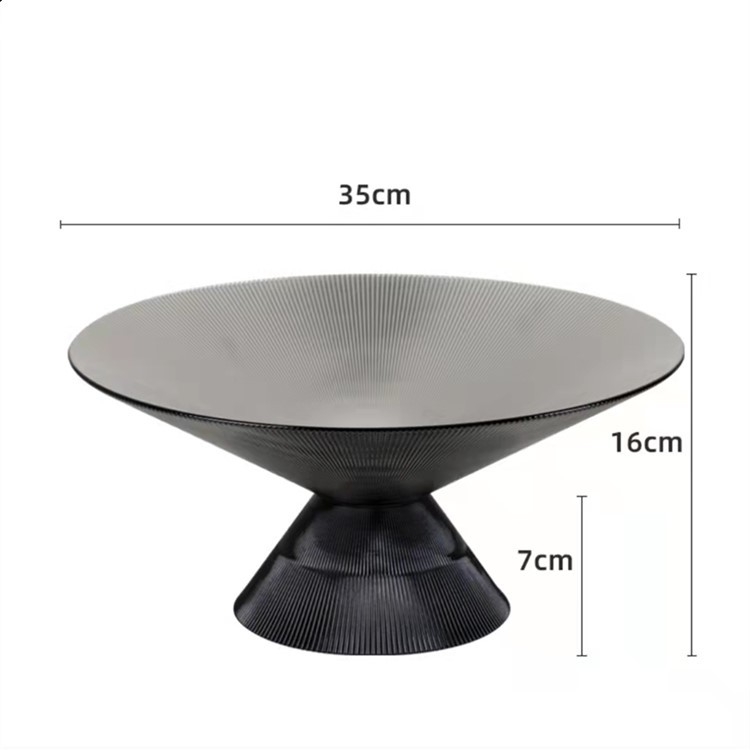 Stikla augļu plate Eiropas stilā ar gaišu luksusa retro dizainu, Autonomy zīmols, uzsākta 2021. gadā.