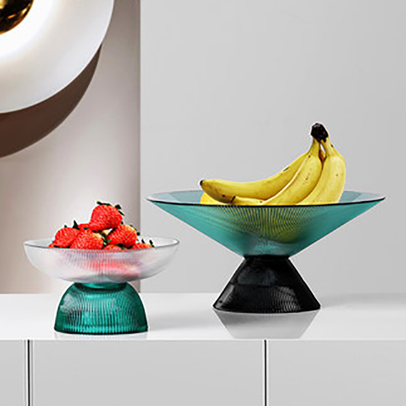 Stikla augļu plate Eiropas stilā ar gaišu luksusa retro dizainu, Autonomy zīmols, uzsākta 2021. gadā.