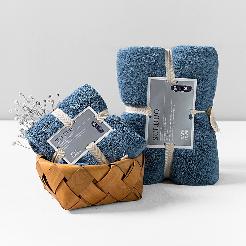 Vannas dvieļu komplekts (divi gabali) no warp-knit poliestera ar neilonu, korallfleks, GSM 200–300, maisījums 80/20, pavedienu skaits 32, pielāgota apstrāde — SULDUO/Shulando