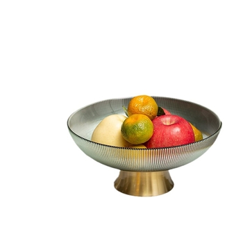 Stikla augļu šķīvis – mūsdienīgs vieglais luksuss, pirmās klases kvalitāte, uzkodas un žāvēti augļi, dzīvojamai istabai kā dekors.