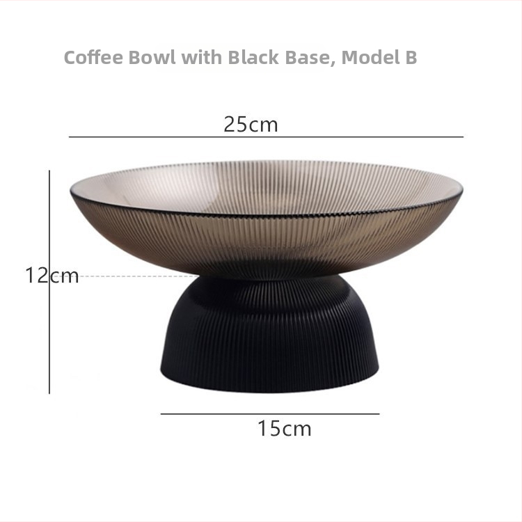 Stikla augļu šķīvis – mūsdienīgs vieglais luksuss, pirmās klases kvalitāte, uzkodas un žāvēti augļi, dzīvojamai istabai kā dekors.