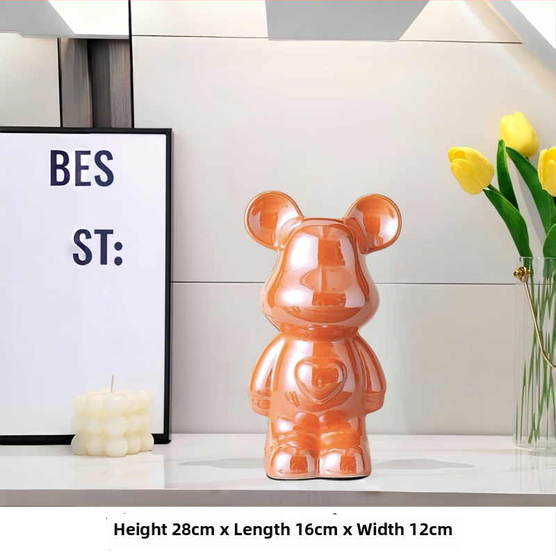 Keramikas lāča karikatūras figūriņa, modernā minimālistiskā stilā; Materiāls: glazēta keramika; Kategorija: Karikatūra; Ideāls dāvanai