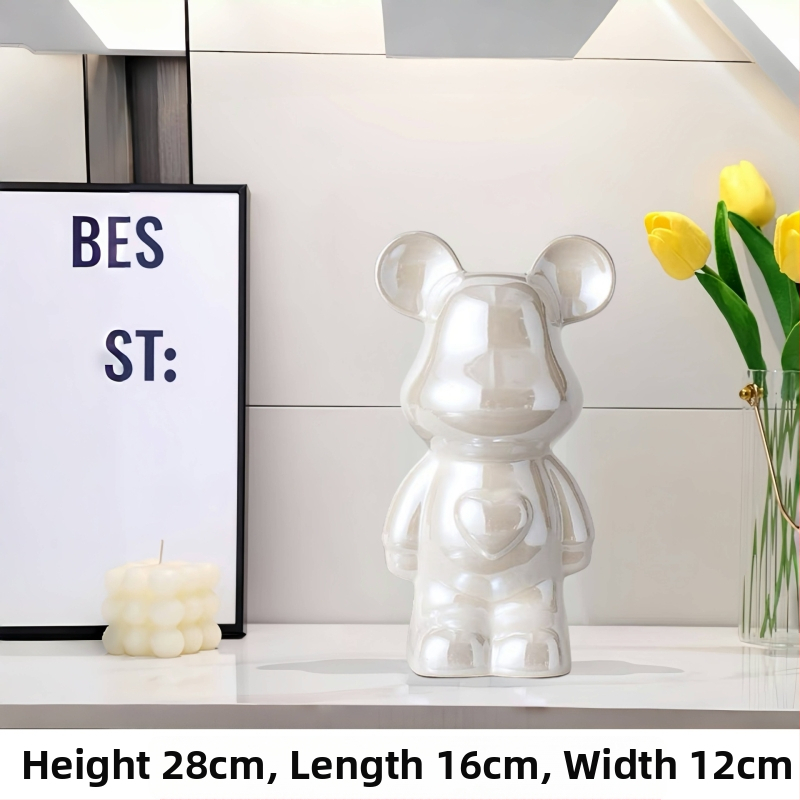 Keramikas lāča karikatūras figūriņa, modernā minimālistiskā stilā; Materiāls: glazēta keramika; Kategorija: Karikatūra; Ideāls dāvanai