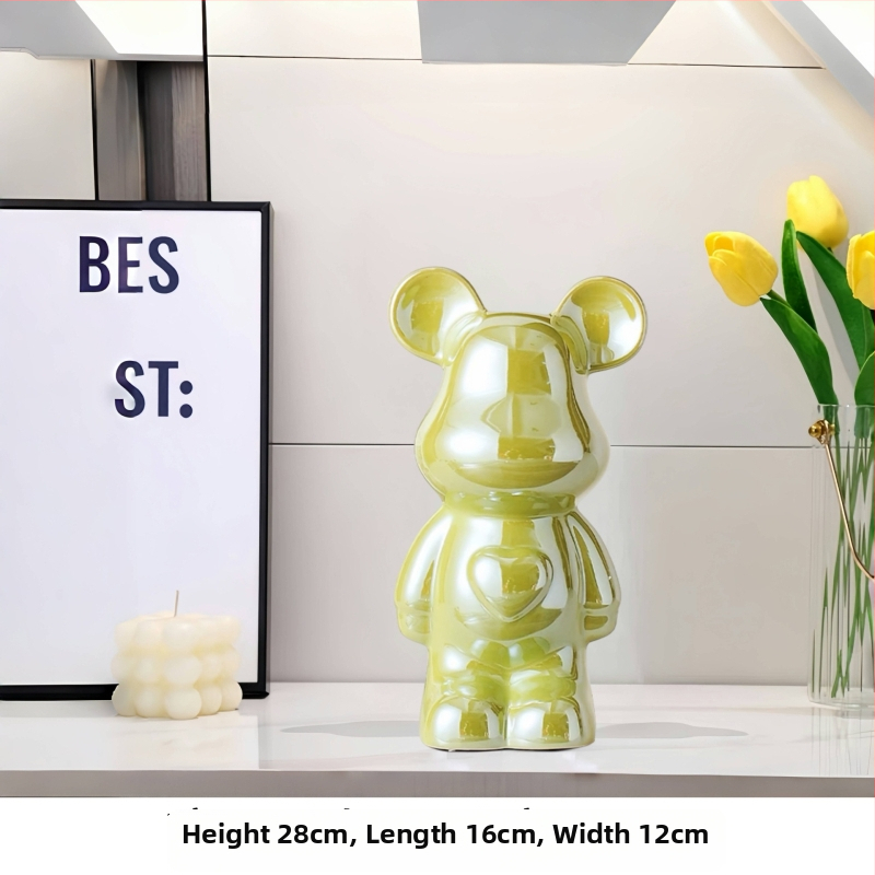 Keramikas lāča karikatūras figūriņa, modernā minimālistiskā stilā; Materiāls: glazēta keramika; Kategorija: Karikatūra; Ideāls dāvanai