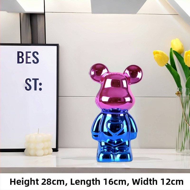 Keramikas lāča karikatūras figūriņa, modernā minimālistiskā stilā; Materiāls: glazēta keramika; Kategorija: Karikatūra; Ideāls dāvanai