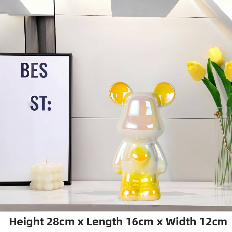 Keramikas lāča karikatūras figūriņa, modernā minimālistiskā stilā; Materiāls: glazēta keramika; Kategorija: Karikatūra; Ideāls dāvanai